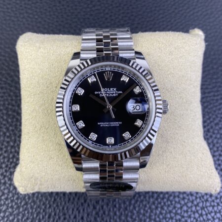 Rolex Date Just Black Diamond (41MM)