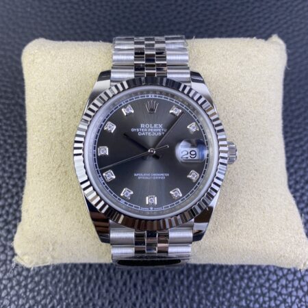 Rolex Date Just Grey Diamond (41MM)