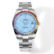 Rolex Date Just Ice Blue Rainbow Diamond (41MM)